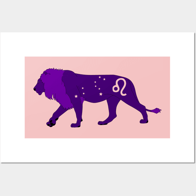 Leo (Royal Purple) Wall Art by ziafrazier